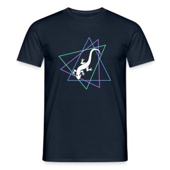 Eidechse - Männer T-Shirt - Navy - Vorne - AI Model Male 178 light (178cm)