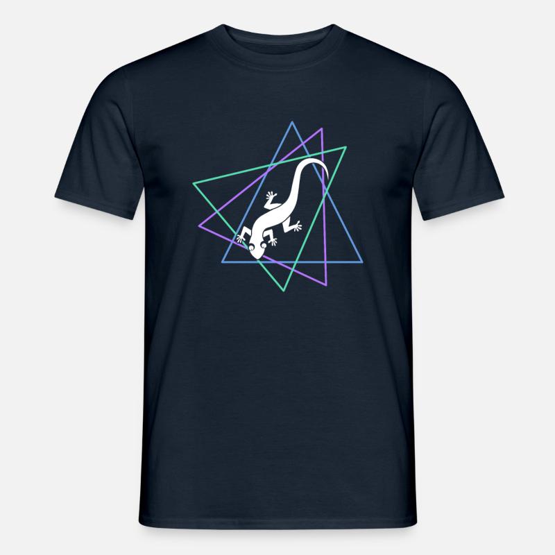 Eidechse - Männer T-Shirt - Navy