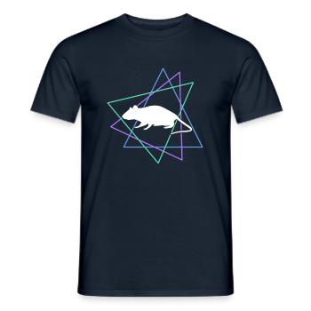 Maus - Männer T-Shirt - Navy - Vorne - AI Model Male 178 light (178cm)