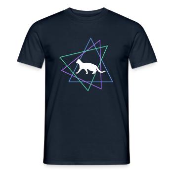 Chat - T-shirt homme - marine - Devant - AI Model Male 178 light (178cm)
