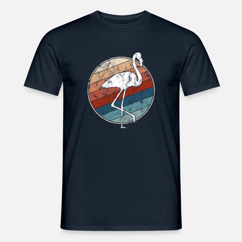 Flamingo Retro - Männer T-Shirt - Navy