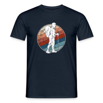 Hiking Retro - Men's T-Shirt - navy - Front - AI Model Male 178 light (178cm)