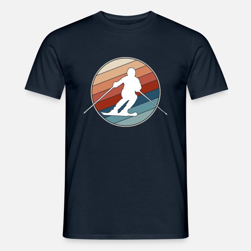 Ski Retro - Männer T-Shirt - Navy