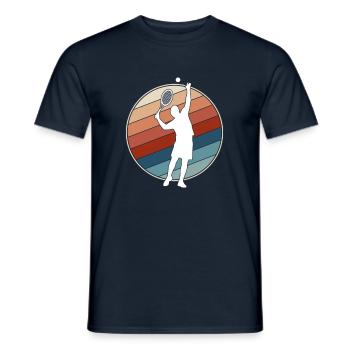 Tennis Rétro - T-shirt homme - marine - Devant - AI Model Male 178 light (178cm)
