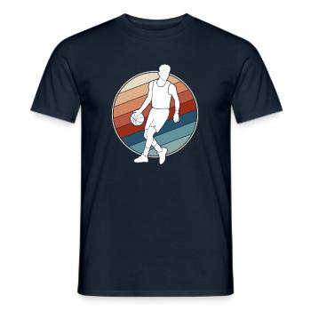 Basketball Retro - Männer T-Shirt - Navy - Vorne - AI Model Male 178 light (178cm)