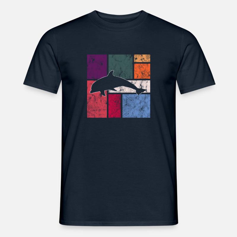 Delfin - Männer T-Shirt - Navy