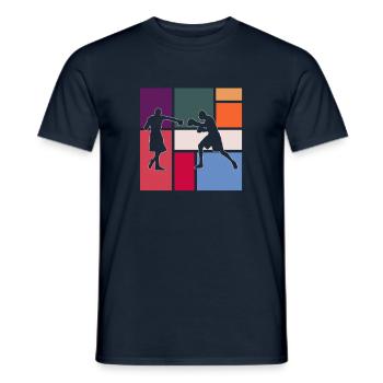 Boxe - T-shirt homme - marine - Devant - AI Model Male 178 light (178cm)