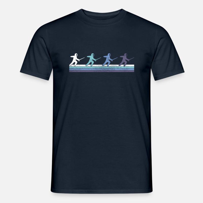 Fechten - Männer T-Shirt - Navy