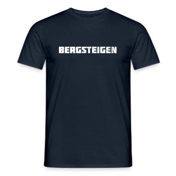 Bergsteigen - Männer T-Shirt - Navy - Vorne - AI Model Male 178 light (178cm)