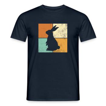 Hare - Mænd T-shirt - marineblå - Foran - AI Model Male 178 light (178cm)