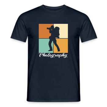 Photography - Men's T-Shirt - navy - Front - AI Model Male 178 light (178cm)
