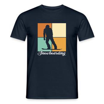 Snowboarding - Männer T-Shirt - Navy - Vorne - AI Model Male 178 light (178cm)