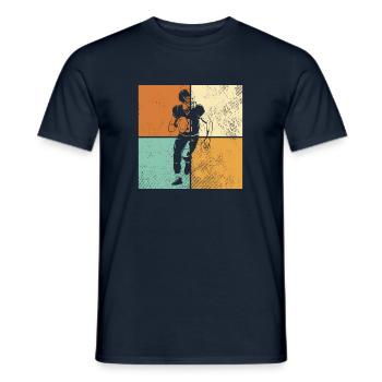 Football - Männer T-Shirt - Navy - Vorne - AI Model Male 178 light (178cm)