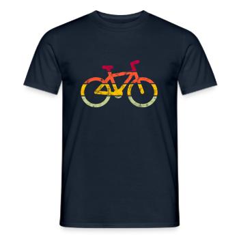 Vélo Rétro - T-shirt homme - marine - Devant - AI Model Male 178 light (178cm)