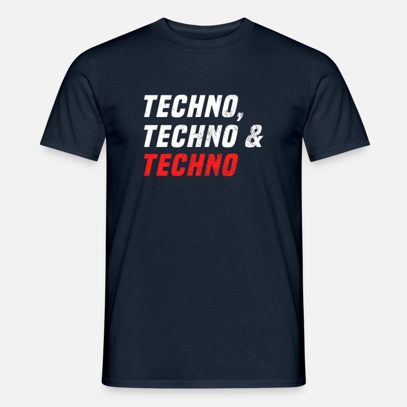 Techno Techno Techno - Männer T-Shirt - Navy