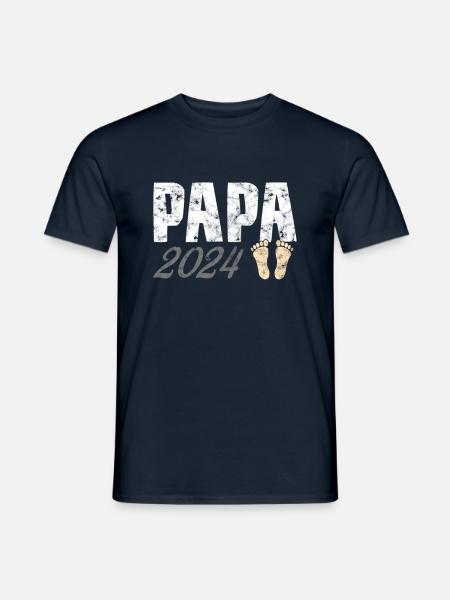Papa 2024 - Männer T-Shirt - Navy