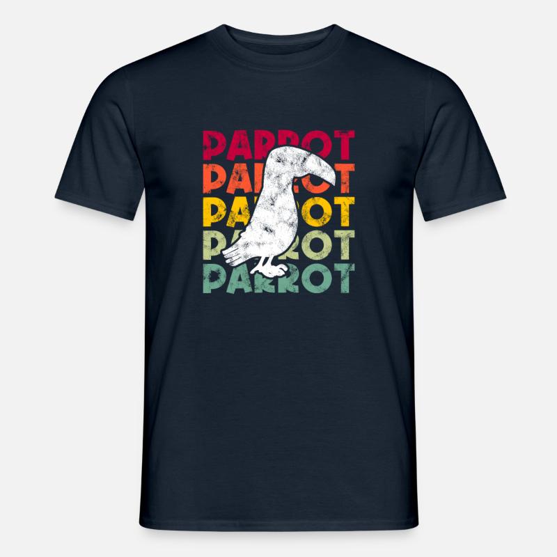 Papagei Retro - Männer T-Shirt - Navy