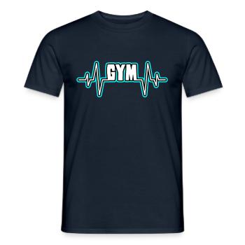 gymnase gymnase battement de cœur - T-shirt homme - marine - Devant - AI Model Male 178 light (178cm)