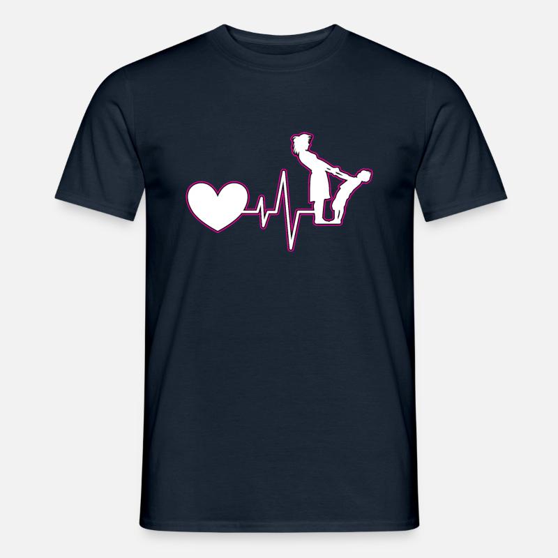 Mutter Kind Herzschlag - Männer T-Shirt - Navy