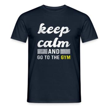 Gym Spruch - Männer T-Shirt - Navy - Vorne - AI Model Male 178 light (178cm)