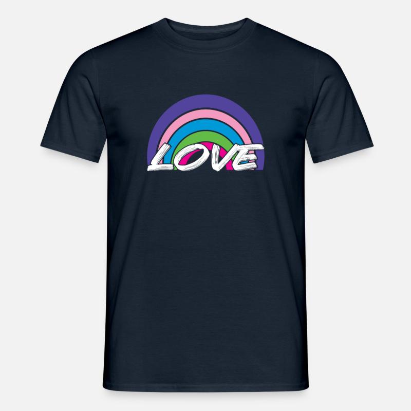 Regenbogen - Männer T-Shirt - Navy