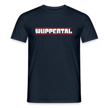Wuppertal - Heren T-shirt - navy - Voor - AI Model Male 178 light (178cm)