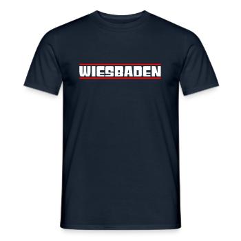 Wiesbaden - Männer T-Shirt - Navy - Vorne - AI Model Male 178 light (178cm)