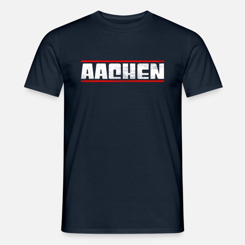 Aachen - Männer T-Shirt - Navy