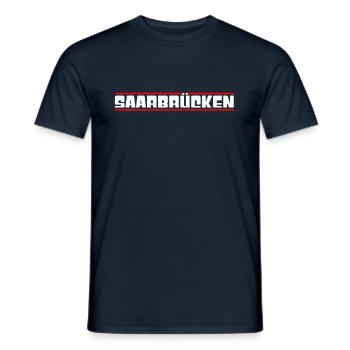 Sarrebruck - T-shirt homme - marine - Devant - AI Model Male 178 light (178cm)