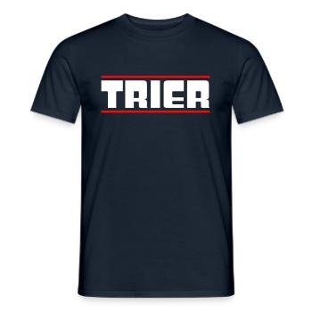 Trier - Männer T-Shirt - Navy - Vorne - AI Model Male 178 light (178cm)