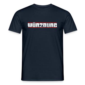 Würzburg - T-shirt homme - marine - Devant - AI Model Male 178 light (178cm)