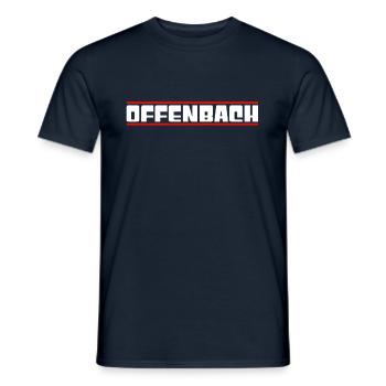 Offenbach - Männer T-Shirt - Navy - Vorne - AI Model Male 178 light (178cm)