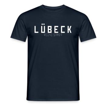 Lübeck Meine Stadt - Männer T-Shirt - Navy - Vorne - AI Model Male 178 light (178cm)