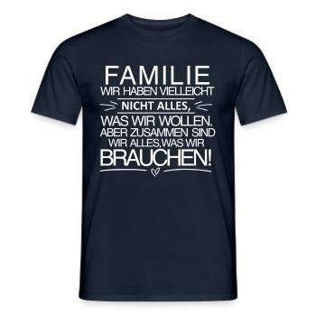 Famille - Ensemble, nous sommes tout - T-shirt homme - marine - Devant - AI Model Male 178 light (178cm)