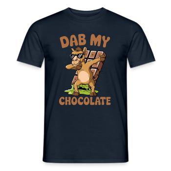 Dubai Dab my Chocolate - Männer T-Shirt - Navy - Vorne - AI Model Male 178 light (178cm)