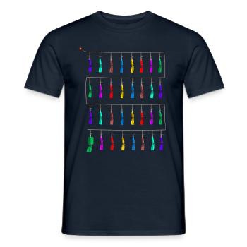 Fallas de Valencia Mascleta Piro Pyro Fireworks - Men's T-Shirt - navy - Front - AI Model Male 178 light (178cm)