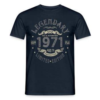1971 Jubiläum legendär seit 1971 - Männer T-Shirt - Navy - Vorne - AI Model Male 178 light (178cm)