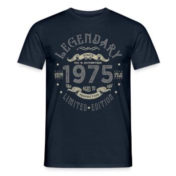 1975 Anniversary legendary since 1975 - Men's T-Shirt - navy - Front - AI Model Male 178 light (178cm)