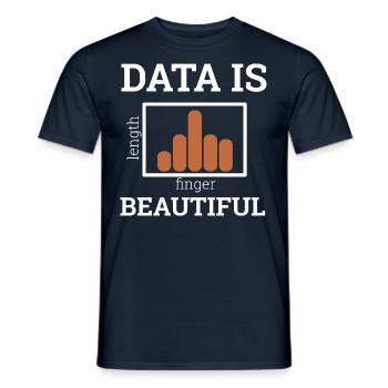 « Data Is Beautiful » | Data Scientist - T-shirt homme - marine - Devant - AI Model Male 178 light (178cm)
