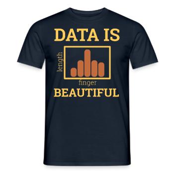 « Data Is Beautiful » | Data Scientist - T-shirt homme - marine - Devant - AI Model Male 178 light (178cm)