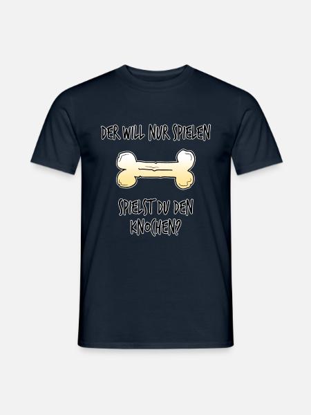 Dog bone just wants to play gift - Men's T-Shirt - navy
