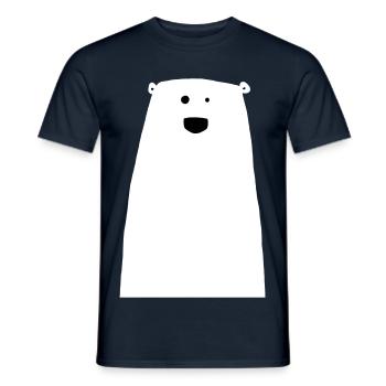 Freundliche Eisbär Zeichnung - Männer T-Shirt - Navy - Vorne - AI Model Male 178 light (178cm)
