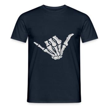Skeleton Hand We Good - Men's T-Shirt - navy - Front - AI Model Male 178 light (178cm)