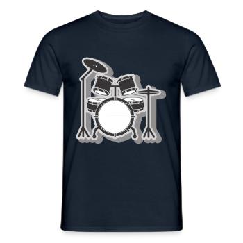Drummer drums - Men's T-Shirt - navy - Front - AI Model Male 178 light (178cm)