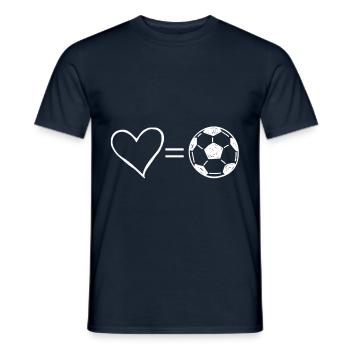 Love soccer soccer - T-shirt homme - marine - Devant - AI Model Male 178 light (178cm)