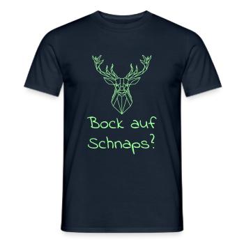 Schnaps trinken Spruch - Männer T-Shirt - Navy - Vorne - AI Model Male 178 light (178cm)