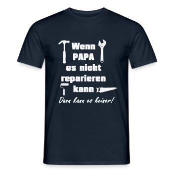 Papa Handwerker Spruch - Männer T-Shirt - Navy - Vorne - AI Model Male 178 light (178cm)