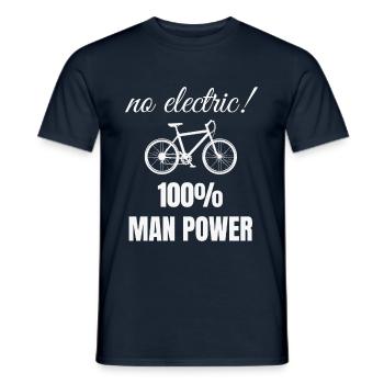 Bicycle e bike saying - Men's T-Shirt - navy - Front - AI Model Male 178 light (178cm)