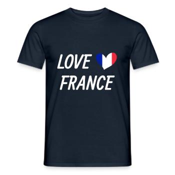 Frankreich - Männer T-Shirt - Navy - Vorne - AI Model Male 178 light (178cm)