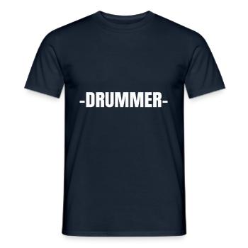 le batteur - T-shirt homme - marine - Devant - AI Model Male 178 light (178cm)